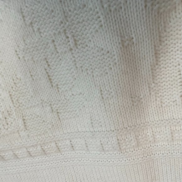 Bears Crossing  Womens Long Sleeves Geometric USA Made Ivory Knit Sweater Size M - Picture 5 of 8